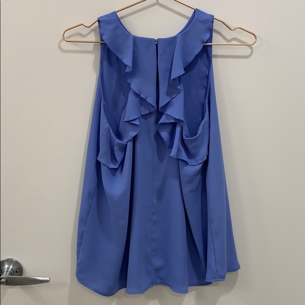 Loft Ruffle Back Shell Tank Top - Picture 2 of 9